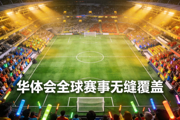 足球赛场全景，看台坐满观众 - 华体会全球赛事无缝覆盖